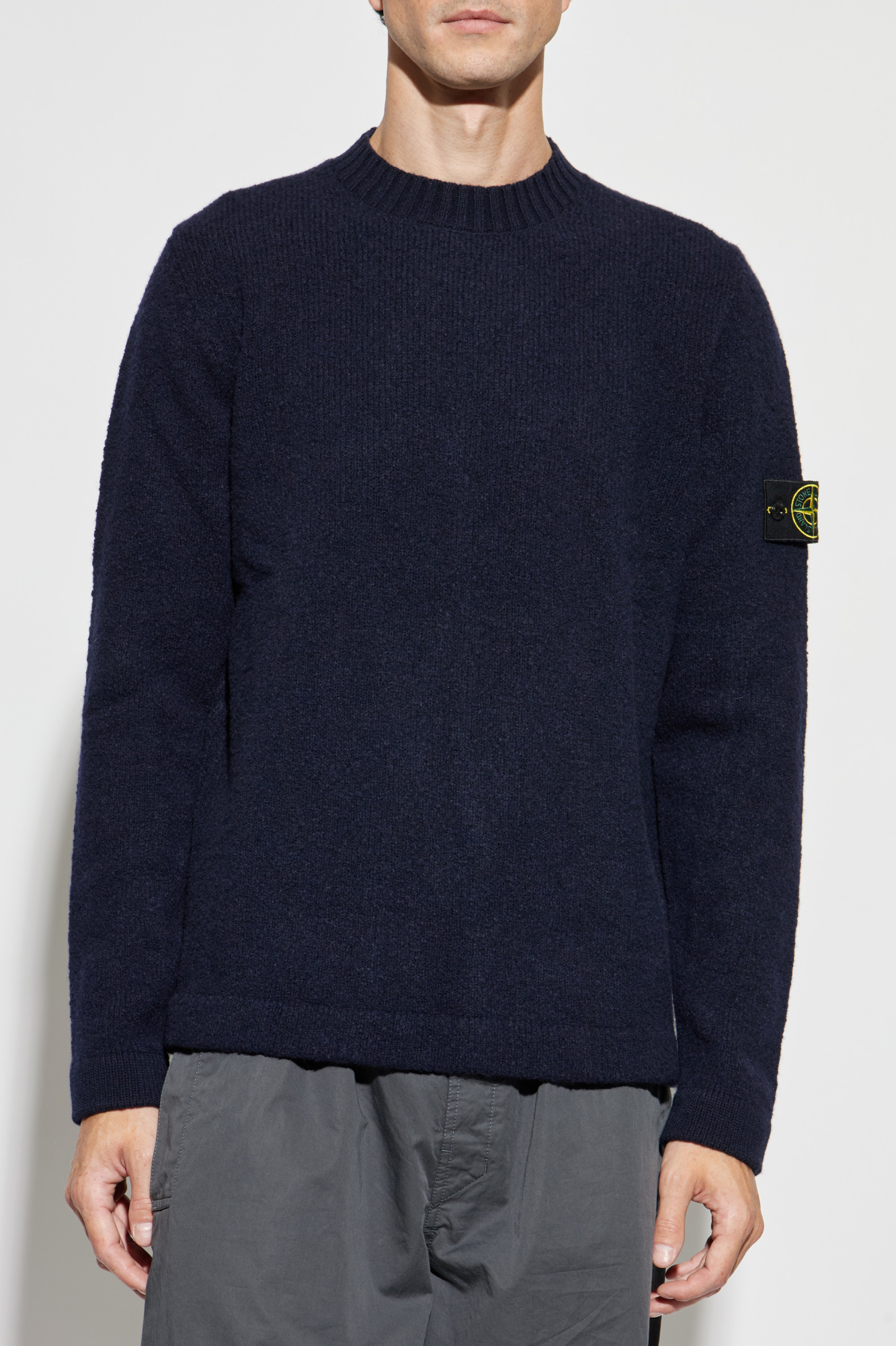 Navy blue Crew neck sweater Stone Island - Vitkac Canada